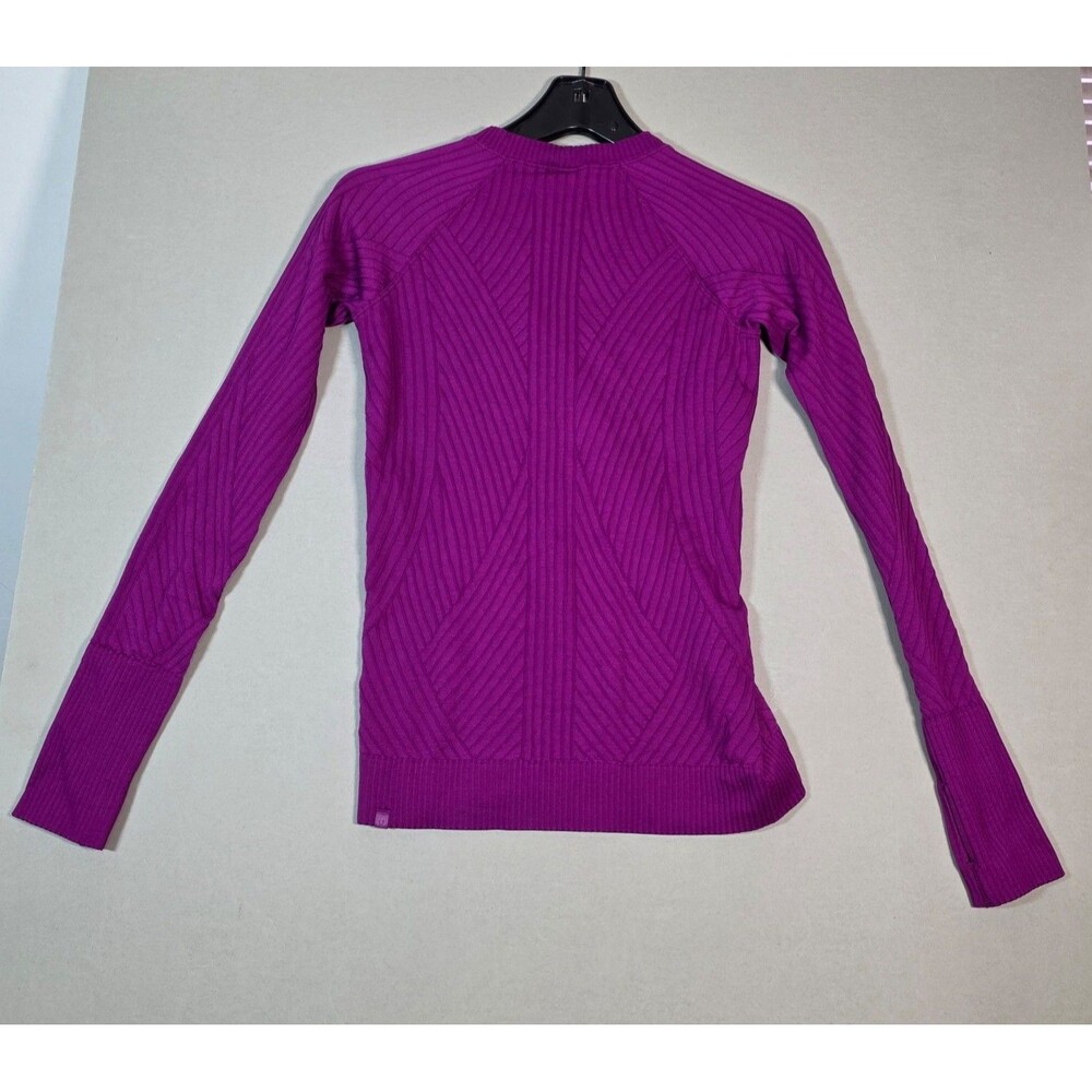 Lululemon Rest Less Pullover Women’s 4 Magenta Purple Ribbed Thumbholes